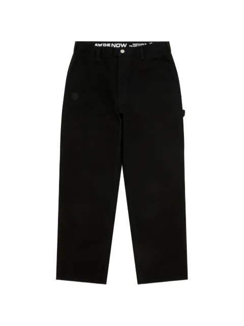 AAPE BY *A BATHING APE® logo-detail wide-leg trousers Black APTC674XXQ