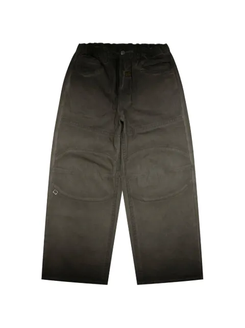AAPE BY *A BATHING APE® logo-appliqué wide-leg trousers Grey APTD600XXQ