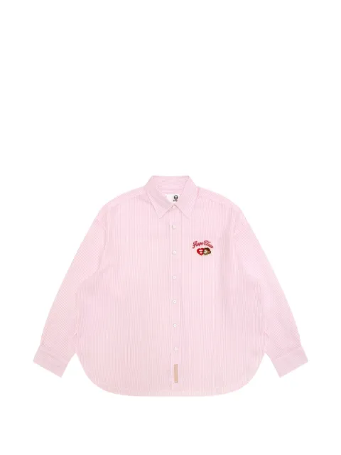 AAPE BY *A BATHING APE® embroidered striped shirt Pink AST8576XXQ