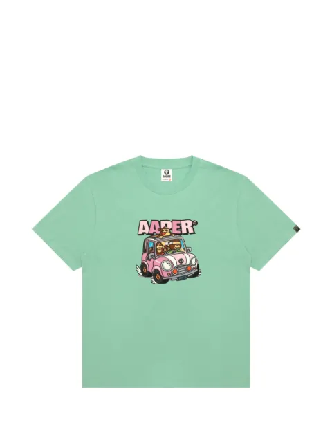 AAPE BY *A BATHING APE® cartoon graphic T-shirt Green ATE1826XXQ