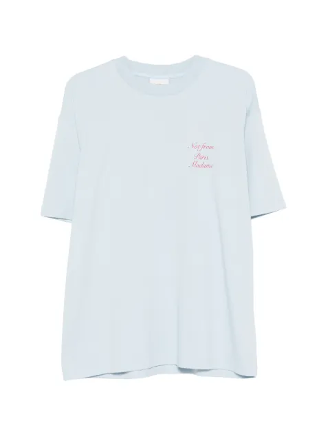 Drôle De Monsieur calligraphy slogan T-shirt Blue KTS209CO002LBE
