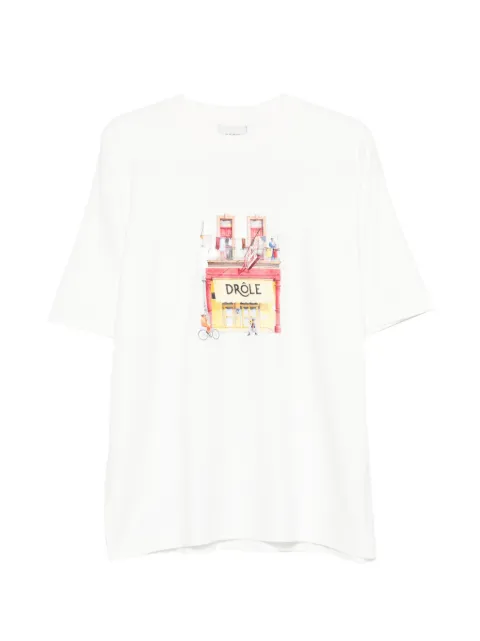 Drôle De Monsieur graphic print t-shirt White KTS307CO002