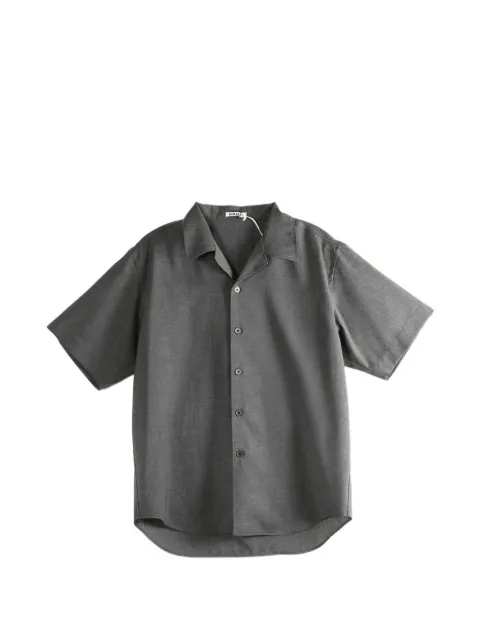 Auralee Summer Twist short-sleeve shirt Grey A26SS02CP