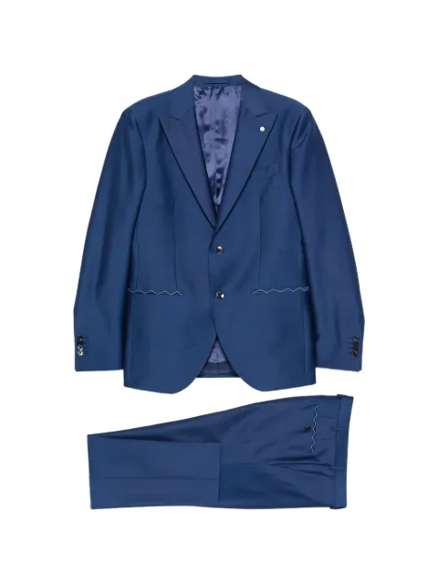 Luigi Bianchi notched-lapel suit Blue 330300518