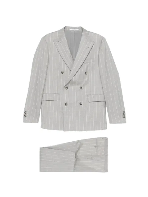 Tagliatore pinstripe double-breasted blazer Grey 2FNJ20B01120007