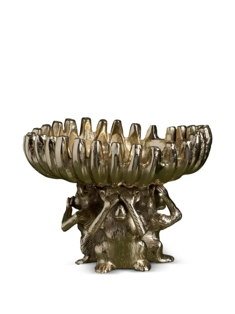 Chehoma small monkey-motif tray Gold 44348