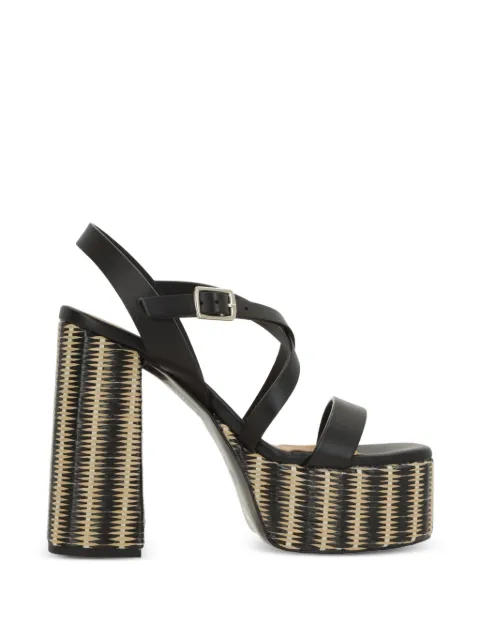 Castañer Felisa crisscross platform sandals Black 026221100