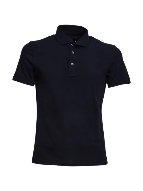 Fedeli mother-of-pearl button polo shirt Blue TUD00120