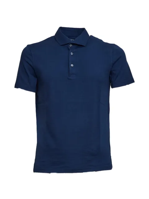 Fedeli mother-of-pearl button polo shirt Blue TUD00120
