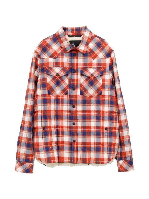 Moncler Grenoble checked wool padded jacket Red L10971G00006599CB