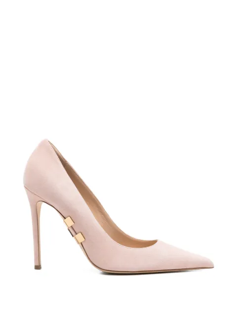 Elisabetta Franchi suede pumps with jewel logo Pink SA16L62E2