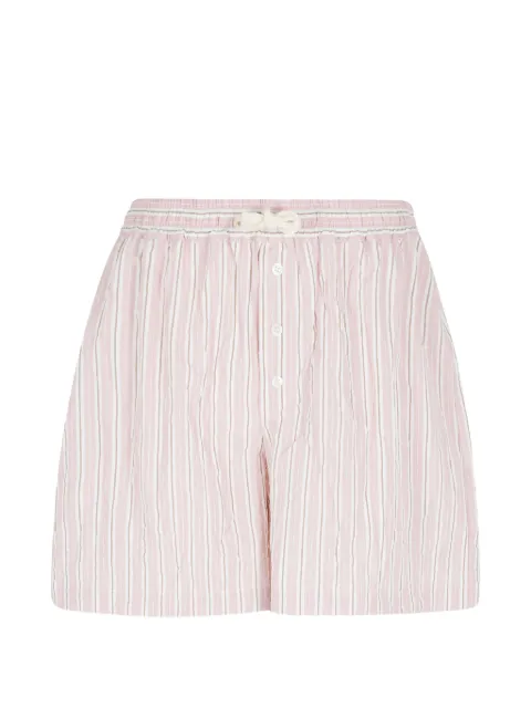 Roberto Collina striped buttoned shorts Pink 261FXA52066