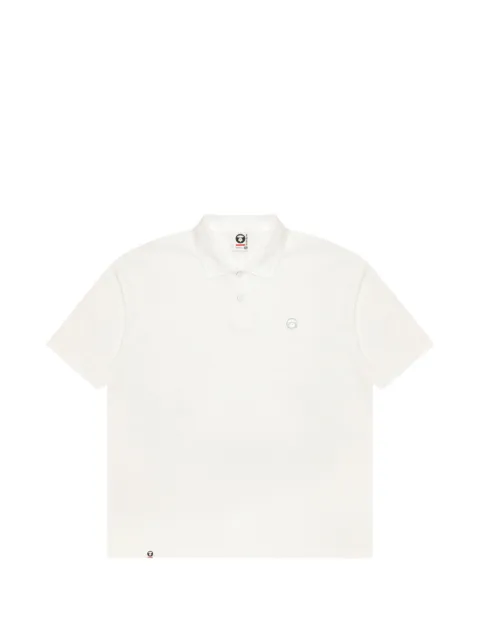 AAPE BY *A BATHING APE® logo short-sleeve polo shirt White APO1813XXQ