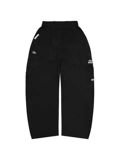AAPE BY *A BATHING APE® embroidered cargo trousers Black APTD633XXQ