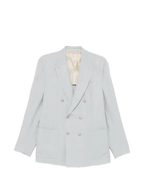 Eleventy double-breasted chest-pocket jacket Blue M75GIAK10TES0M116