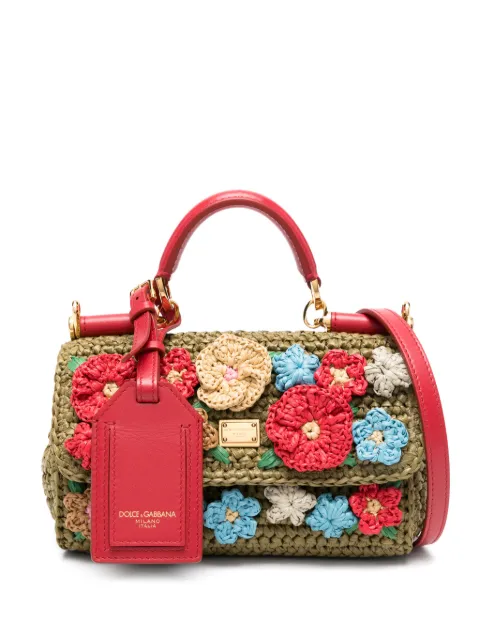 Dolce & Gabbana My Sicily raffia crochet tote bag Green BB7864BZ350