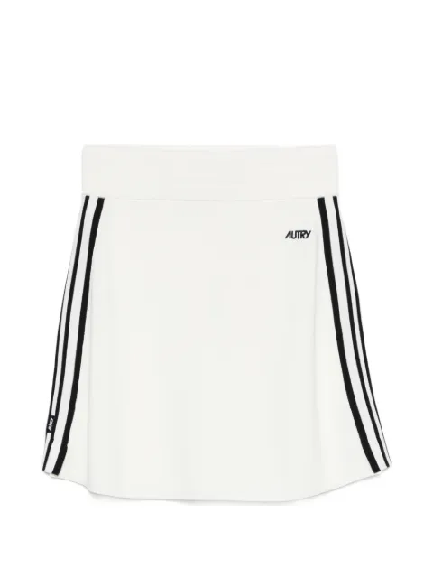 Autry logo-print side-stripe skirt White SKPW031W