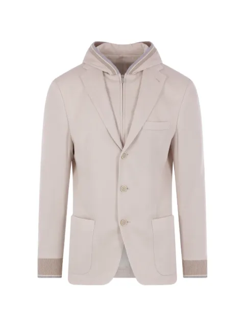 Eleventy hooded cotton blazer Neutrals M75GIAM08TES0M02302