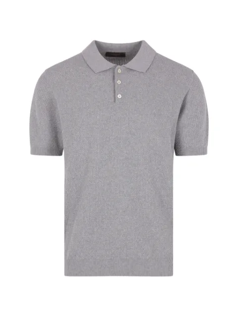 Zanone textured-knit polo sweater Grey 810362ZN397Z0923
