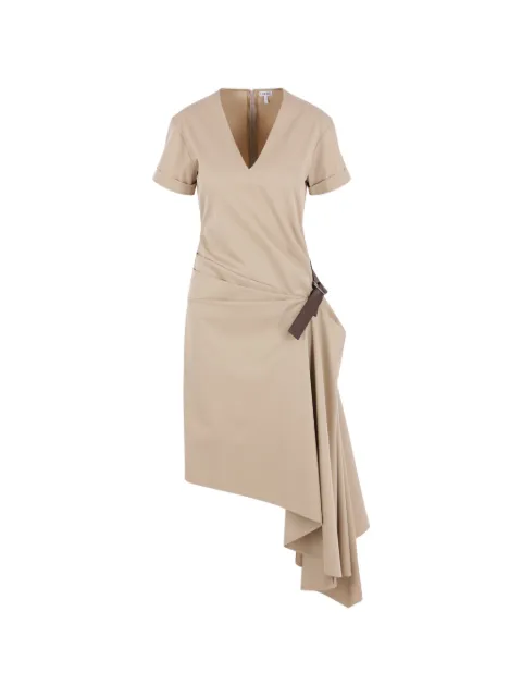 LOEWE belted draped dress Neutrals S359Y09XKE