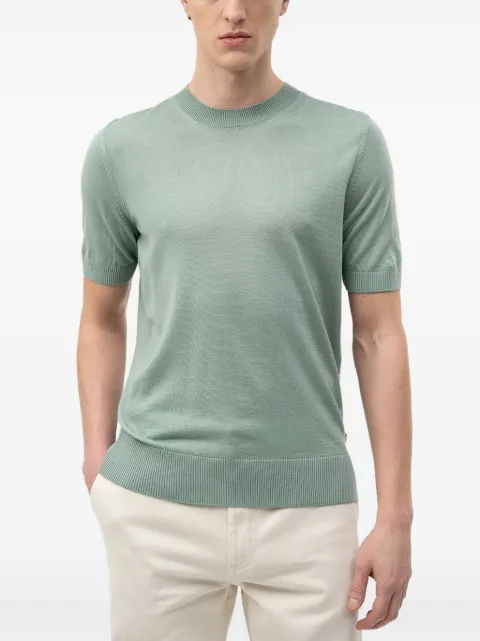 BOSS short-sleeved sweater in merino wool Green 50560476