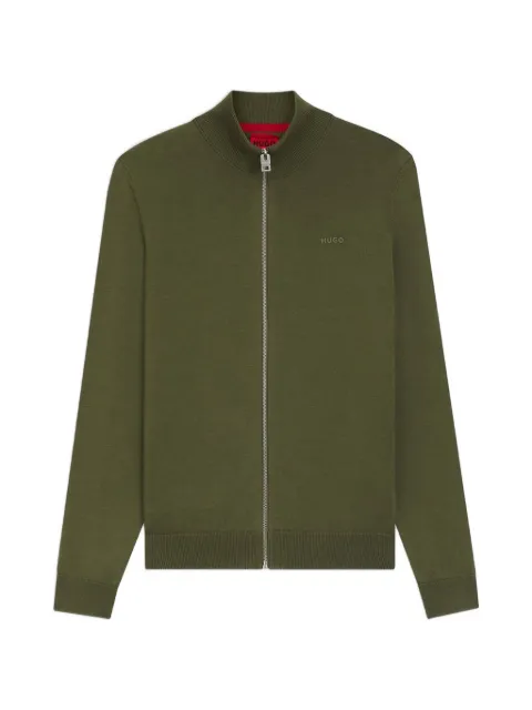 HUGO zip-up cotton jacket Green 50553606