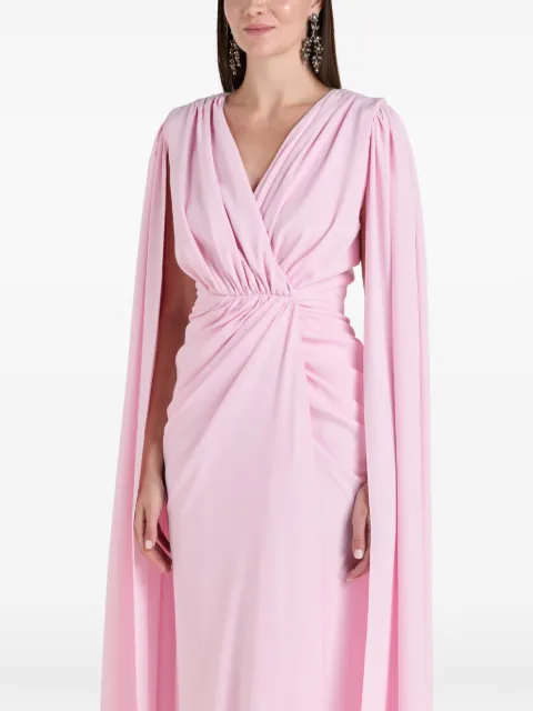 Rhea Costa Evelyn cape V-neck maxi dress Pink 26092DSS26