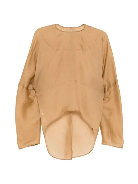 YEAREAST silk blouse Brown Y22452601001D