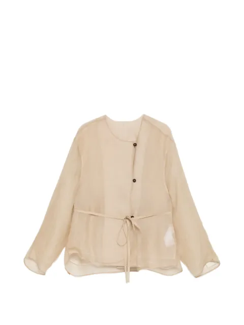 YEAREAST see-through silk jacket Neutrals Y22651621001D