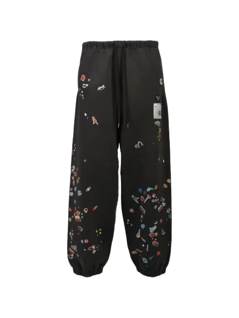 Maison MIHARA YASUHIRO Stickers track pants Black J16PT732BLK