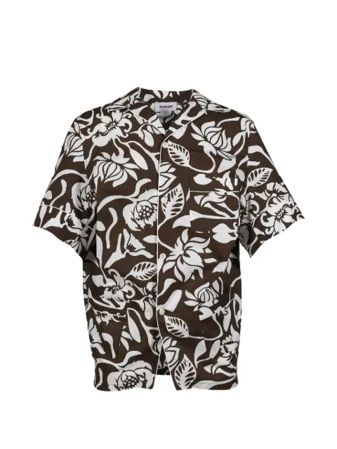 Hed Mayner floral shirt Brown HMMC60046AHC291