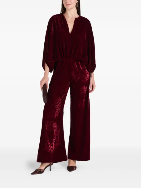 Themis Z Anthos V-neck flared jumpsuit Red TRS0000172