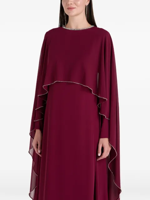 Copurs Samira cape embellished maxi dress Red COPSSRAM2634