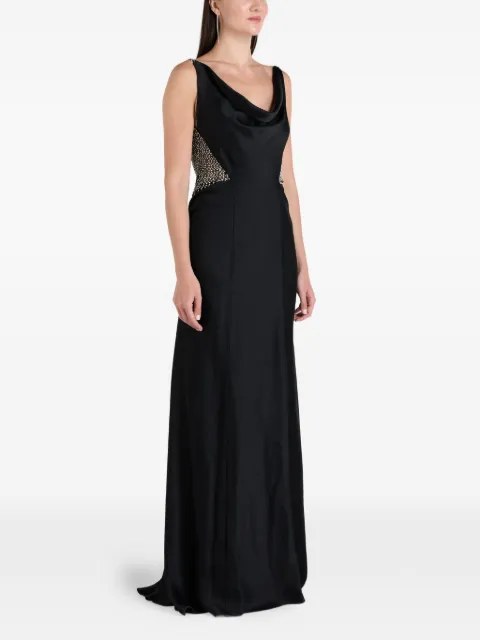 Rhea Costa Elaris embellished cowl-neck dress Black 26108DSS26