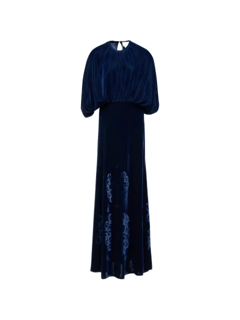 Themis Z Kyma round-neck floral maxi dress Blue DRS0000274
