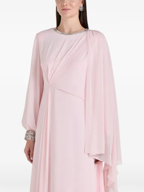 Copurs Tanya embellished long-sleeve maxi dress Pink COPSSRAM2644