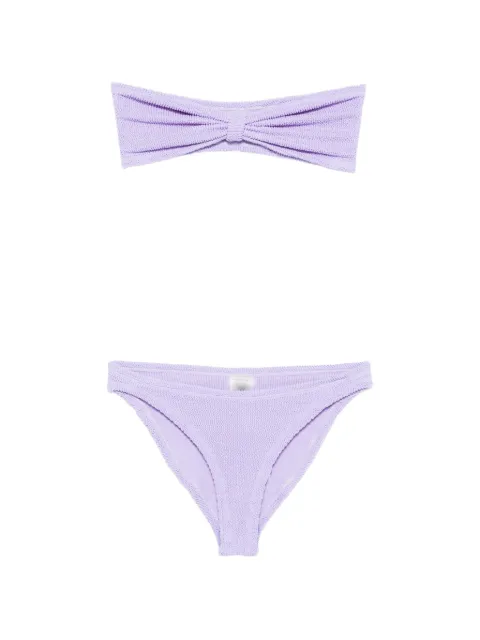 Hunza G knot crinkle bikini Purple BJEANCRLILAC