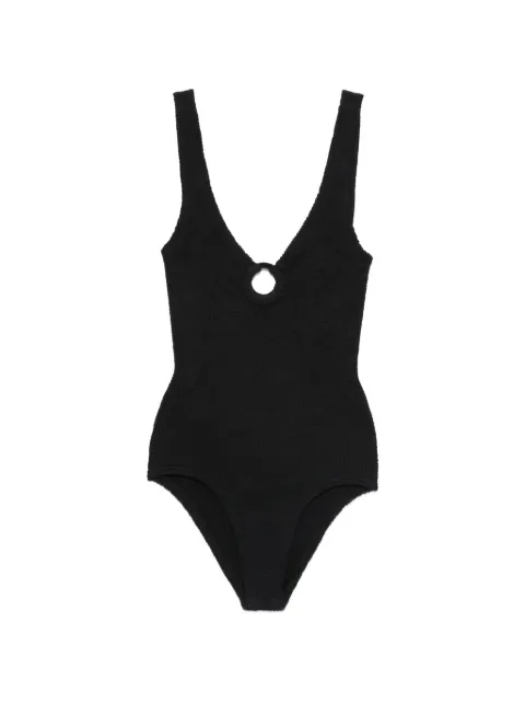 Hunza G ring textured swimsuit Black SCOCELINETXBLACK