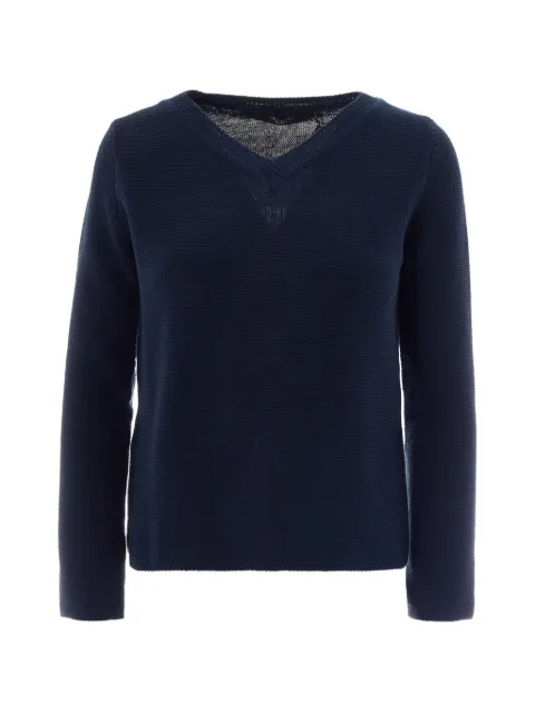 Weekend Max Mara Ago V-neck sweater Blue 2615361221600