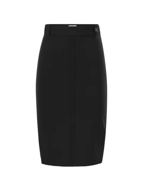 Elisabetta Franchi logo-detail midi skirt Black GO15761E2