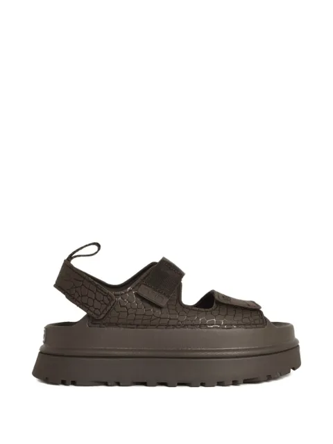 UGG GoldenGlow embossed straps leather sandals Brown 1175311
