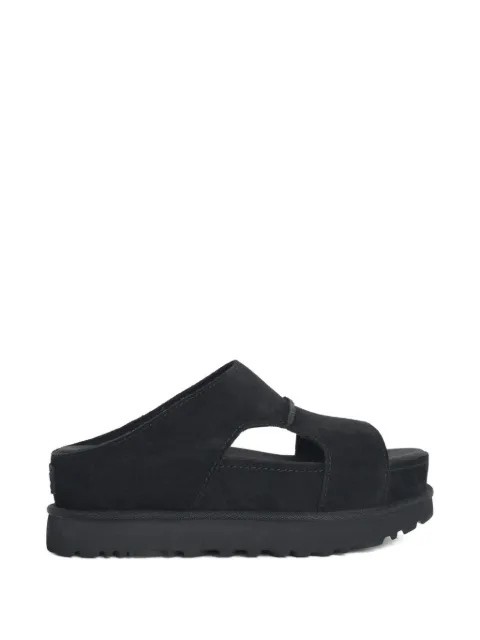 UGG open toe overlock stitching sandals Black 1175132