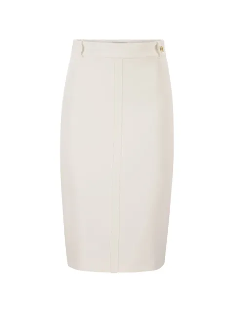 Elisabetta Franchi logo-detail midi skirt Neutrals GO15761E2
