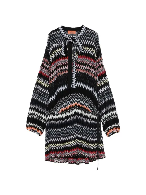 Missoni chevron-pattern mini dress Black DS26SG09BR0150