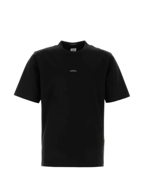 C.P. Company Metropolis Series jersey short sleeve chest logo T-shirt Black 20CLTS018A006370W999