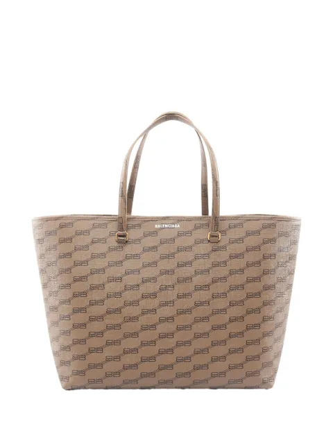 Balenciaga Pre-Owned 2010-2026 Coated Canvas BB Monogram tote bag Grey G3ES7996WHU21Z85