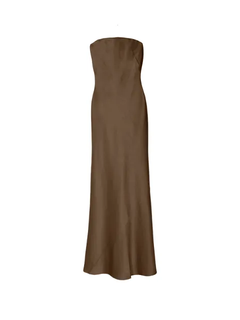 Alejandra Alonso Rojas open back bustier maxi dress Green D780EHCH