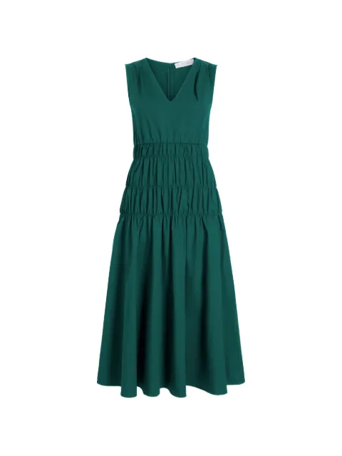 Proenza Schouler White Label smocked poplin midi dress Green WL2633687SC097