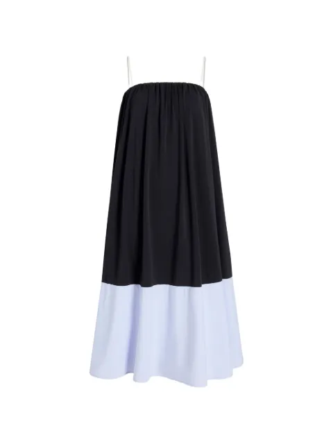 Proenza Schouler White Label Saria contrast crepe dress Black WL2623636JY127