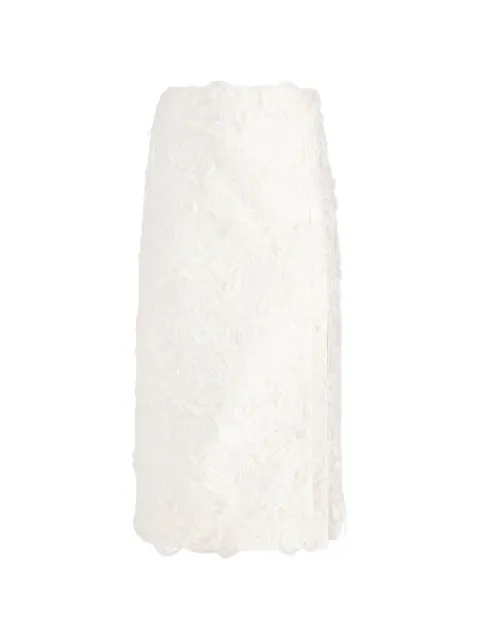 Proenza Schouler Dalma floral-jacquard skirt White R2625003AY216